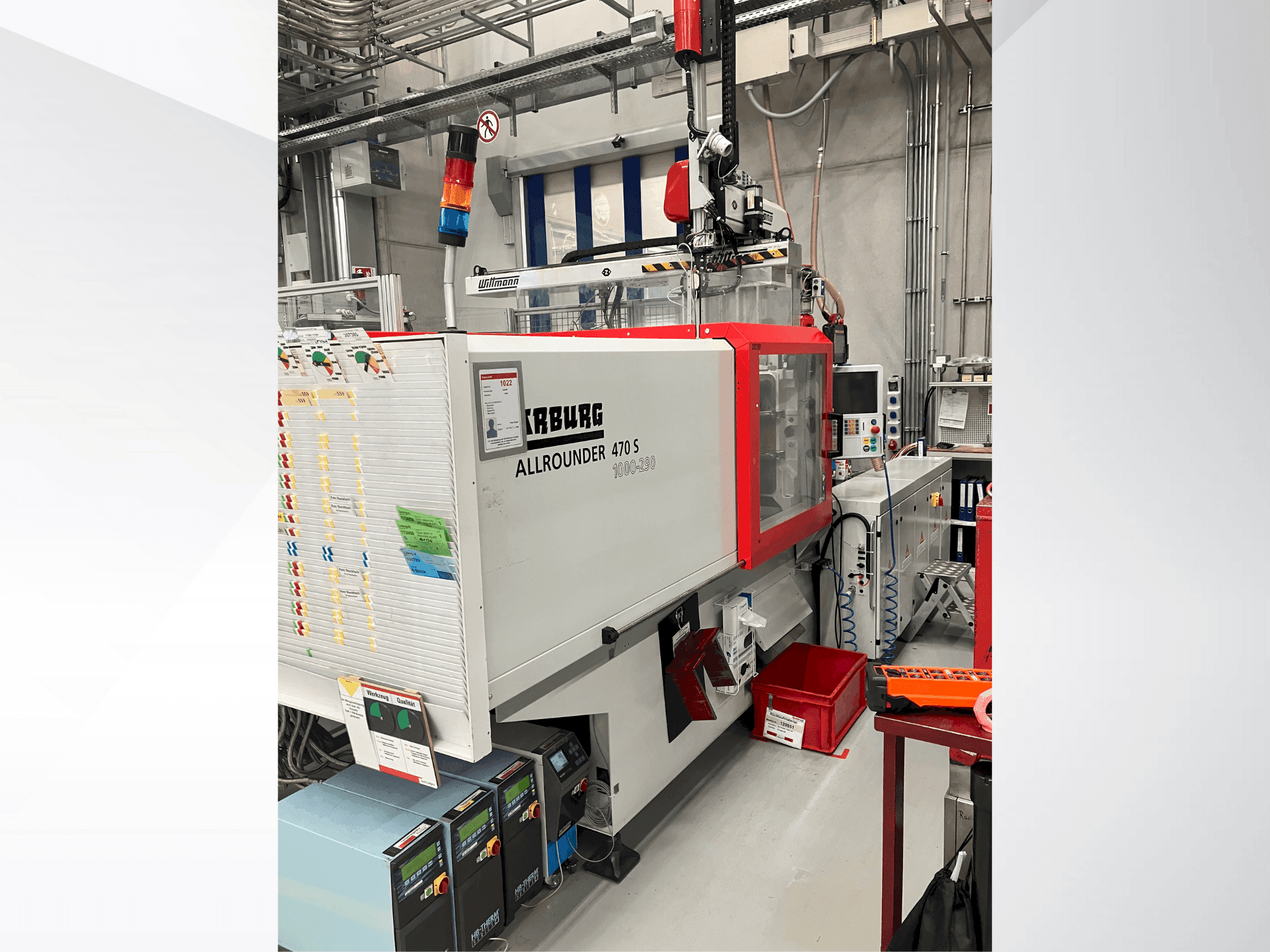 Vista frontal de la máquina Arburg Allrounder 470 S 1000-290