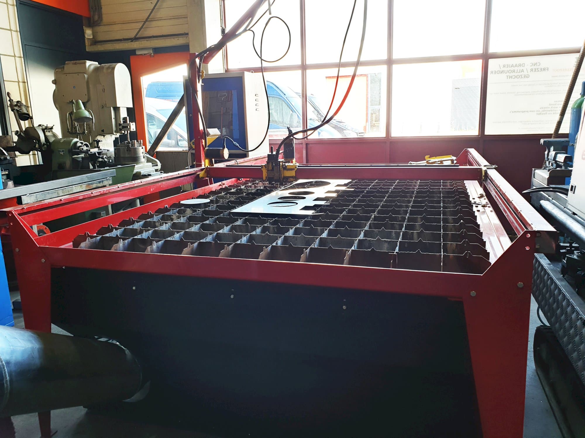 Espacio de trabajo de la máquina Plasmacam Samson 510