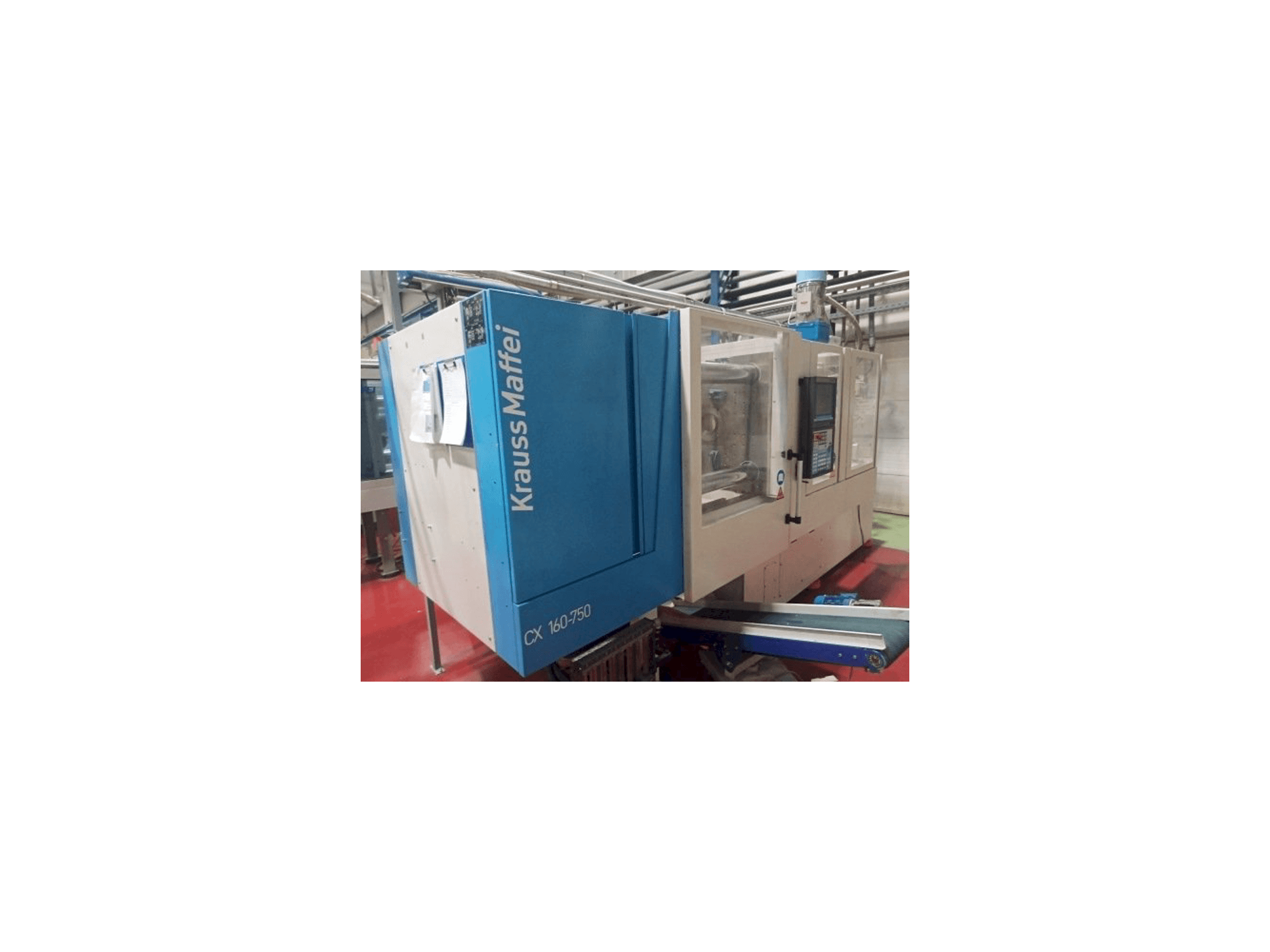 Vista frontal de la máquina Krauss Maffei KM 160-750 CX