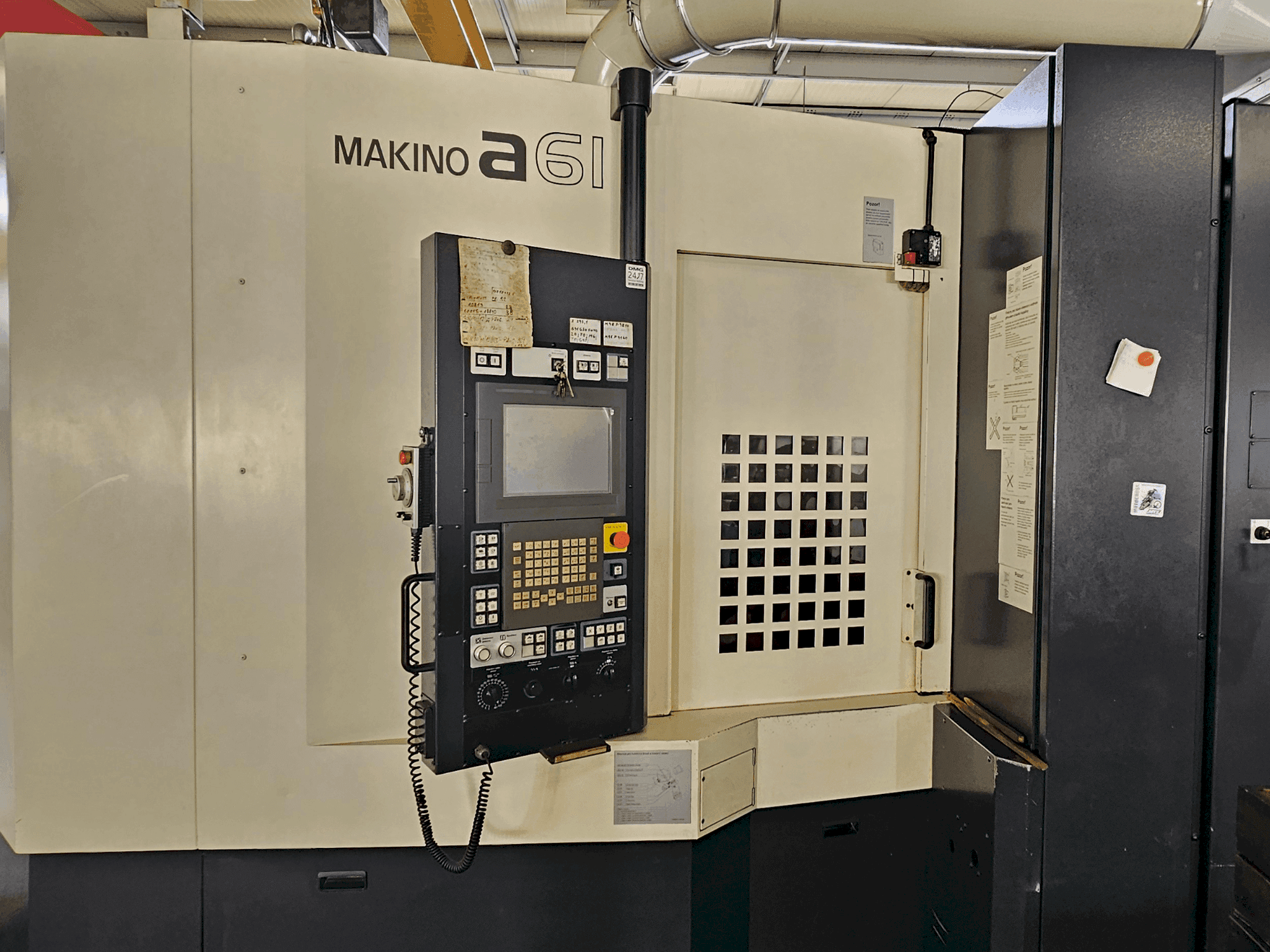 Front view of Makino a61 machine