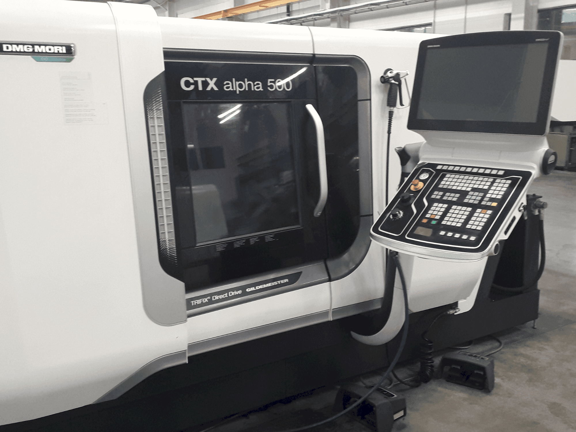 Front view of DMG MORI CTX Alpha 500 V6 machine