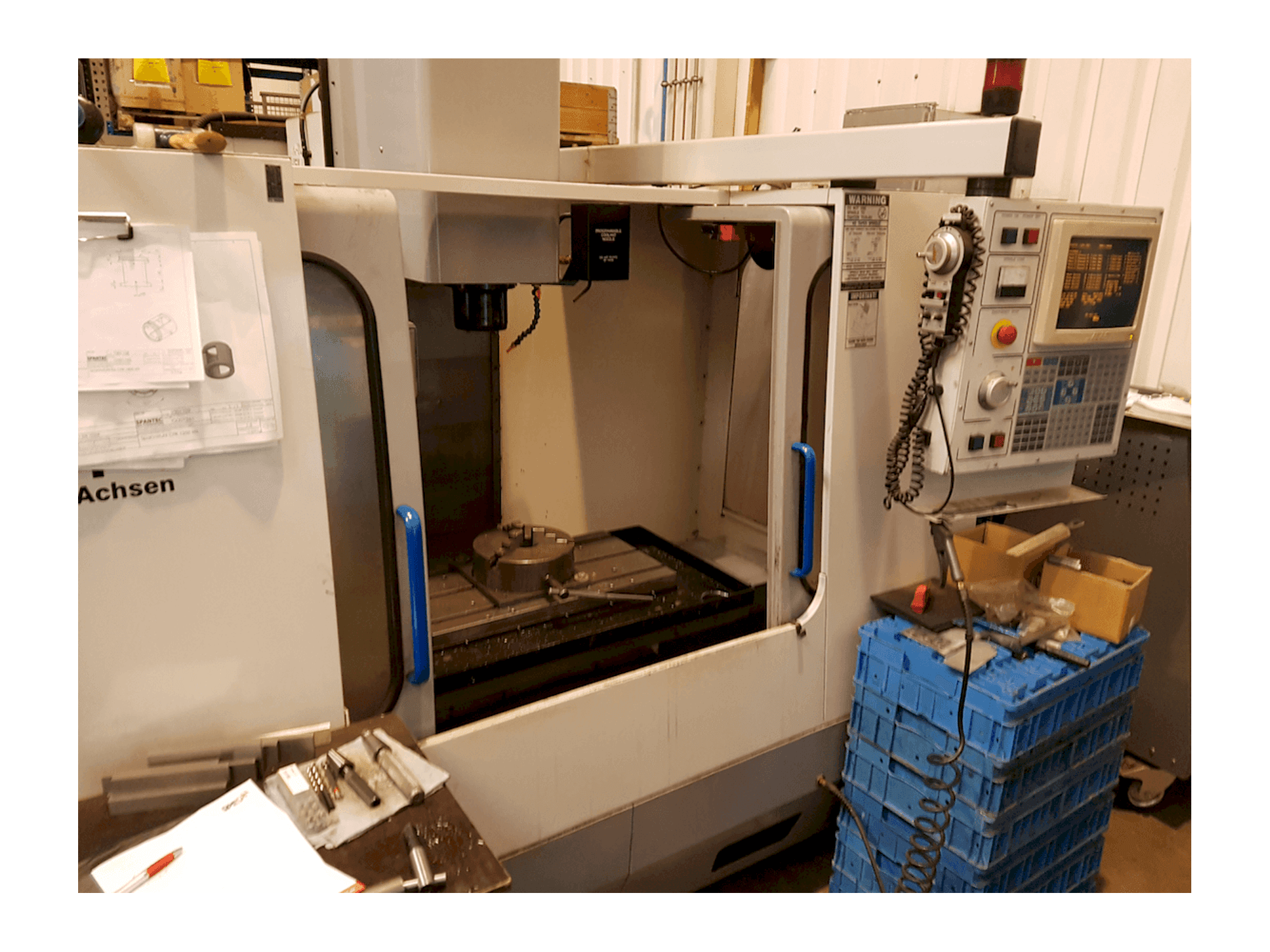 Front view of HAAS VF1 machine