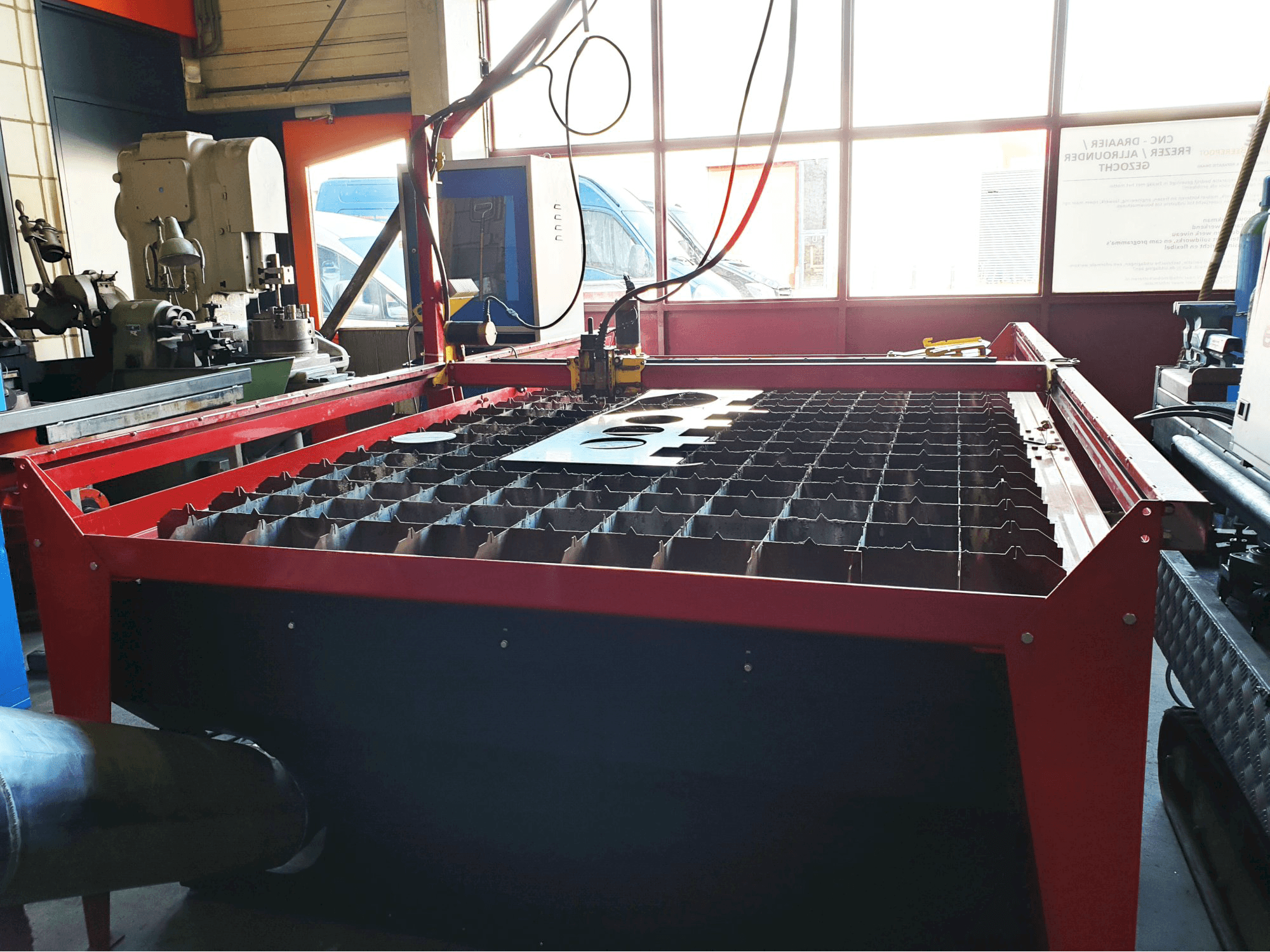 Espacio de trabajo de la máquina Plasmacam Samson 510