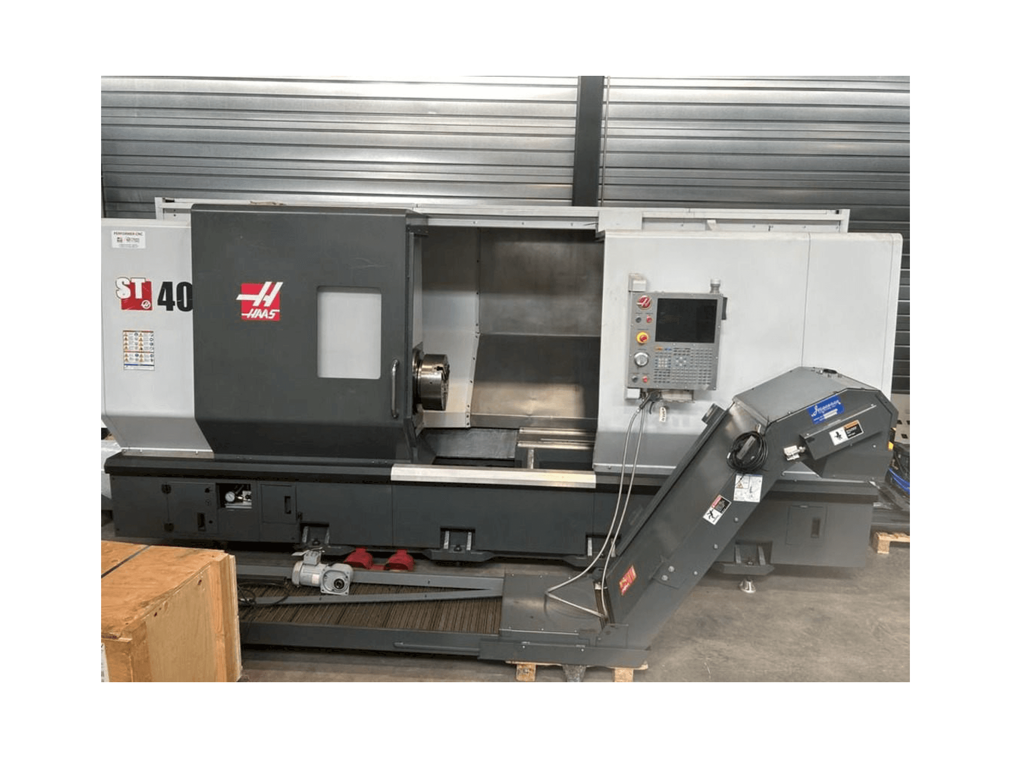 Front view of HAAS ST-40 machine