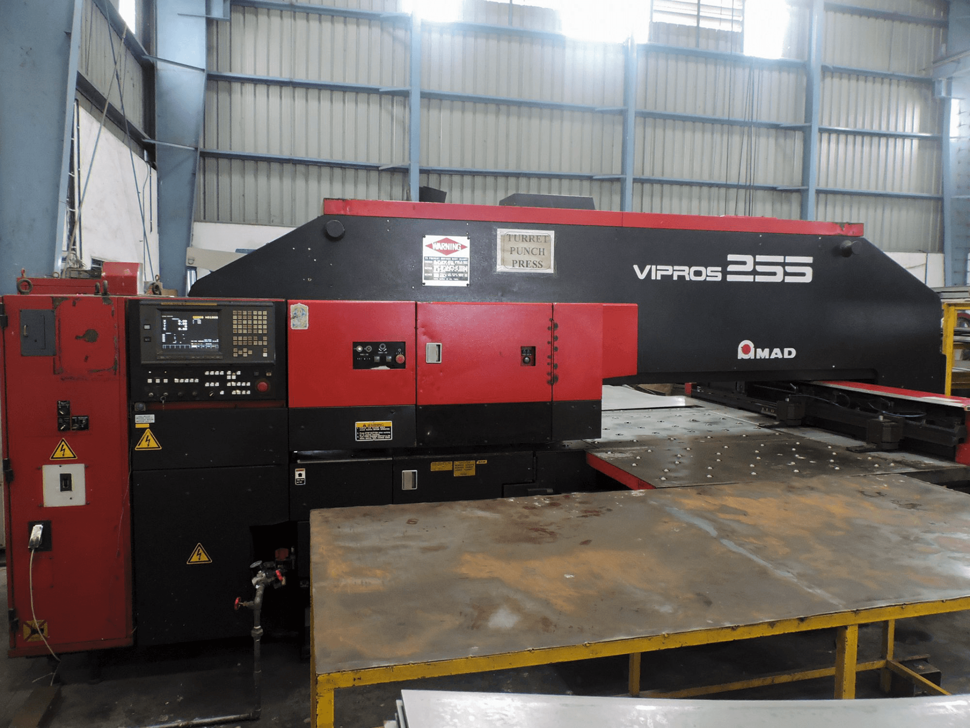 Front view of AMADA Vipros 255 machine