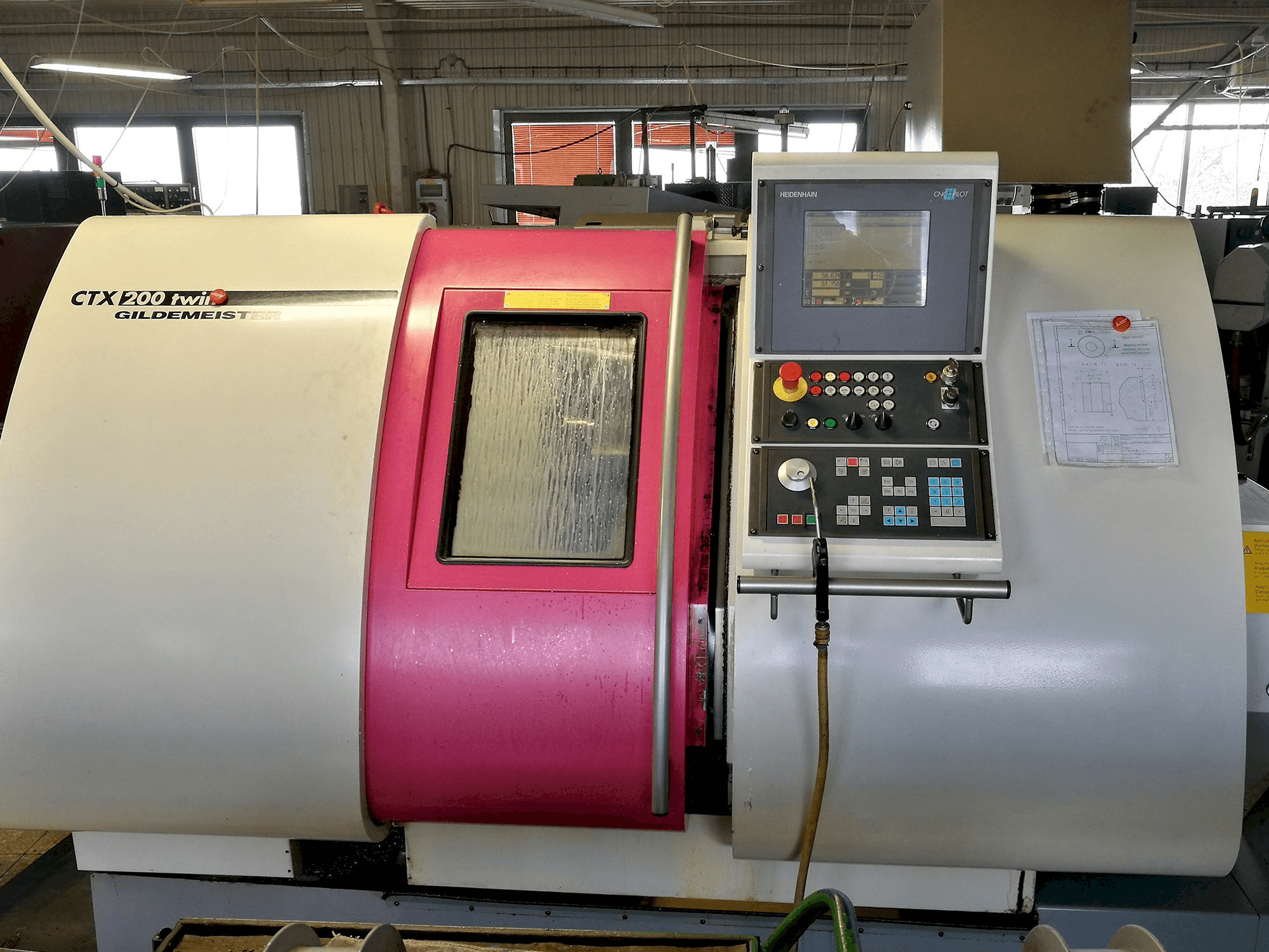 Front view of Gildemeister CTX 200 Twin machine