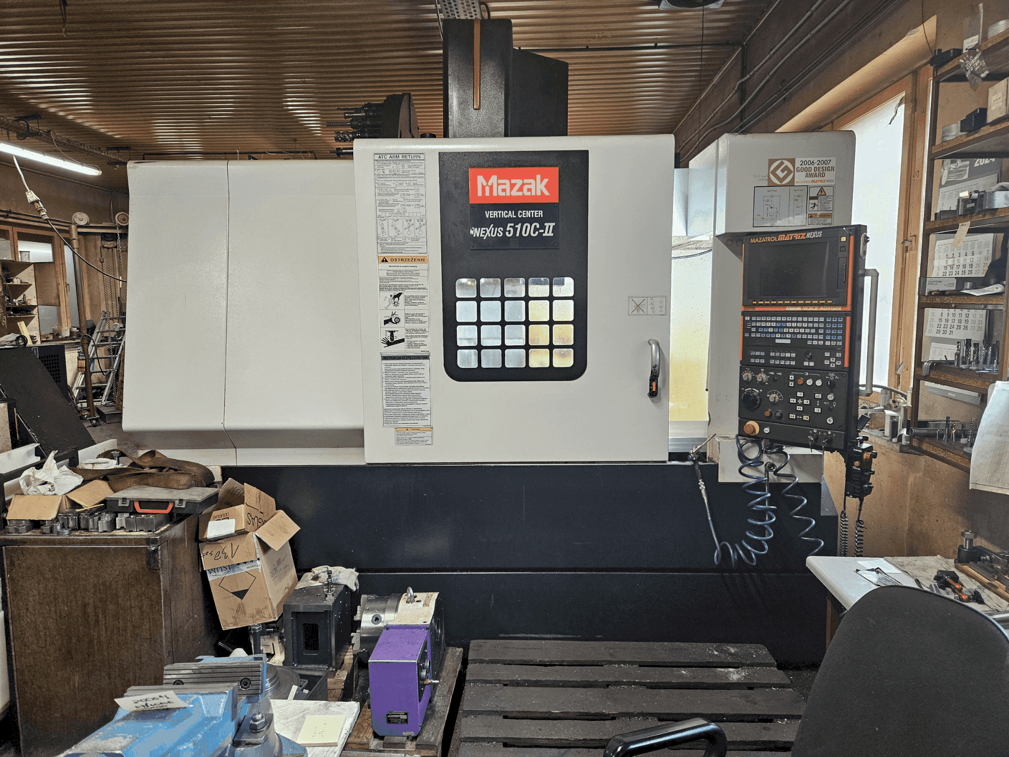 Front view of Mazak NEXUS VCN 510C-II machine