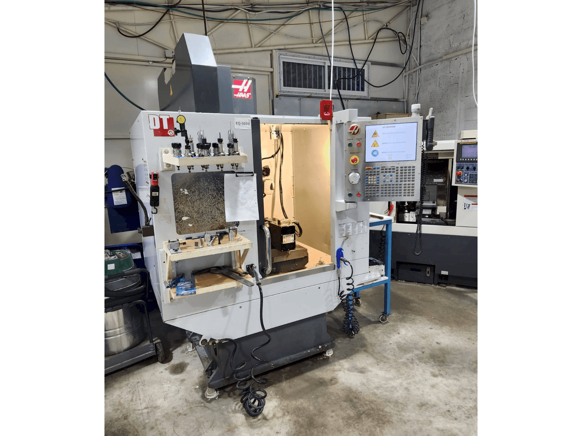 Front view of HAAS DT-1 machine