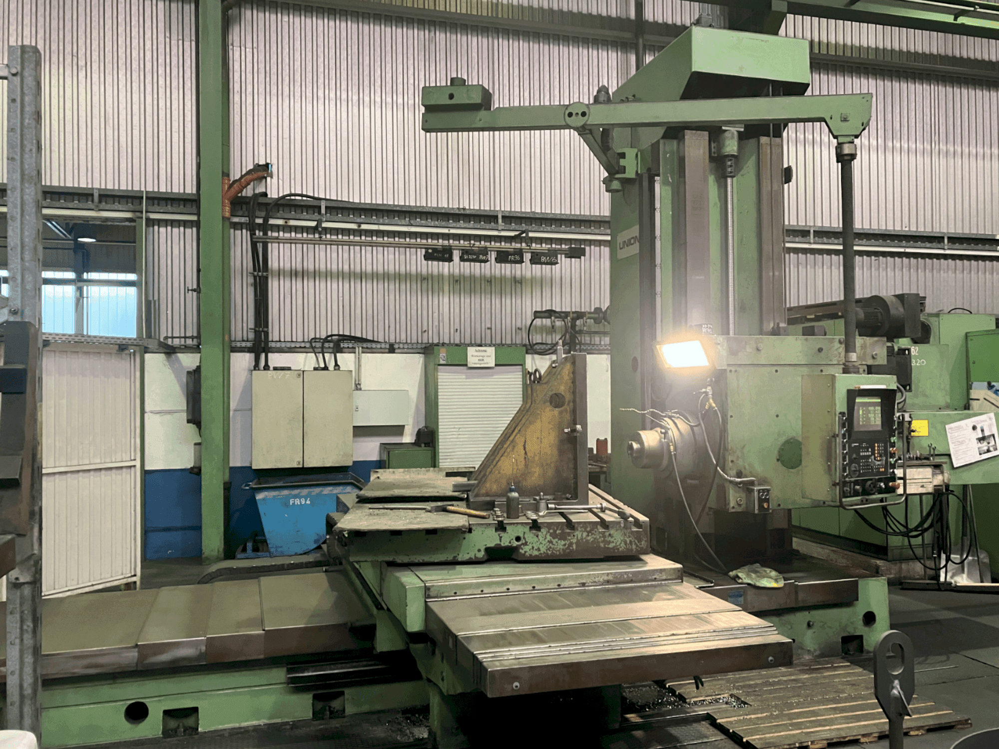 Front view of UNION BFT 110 NC machine